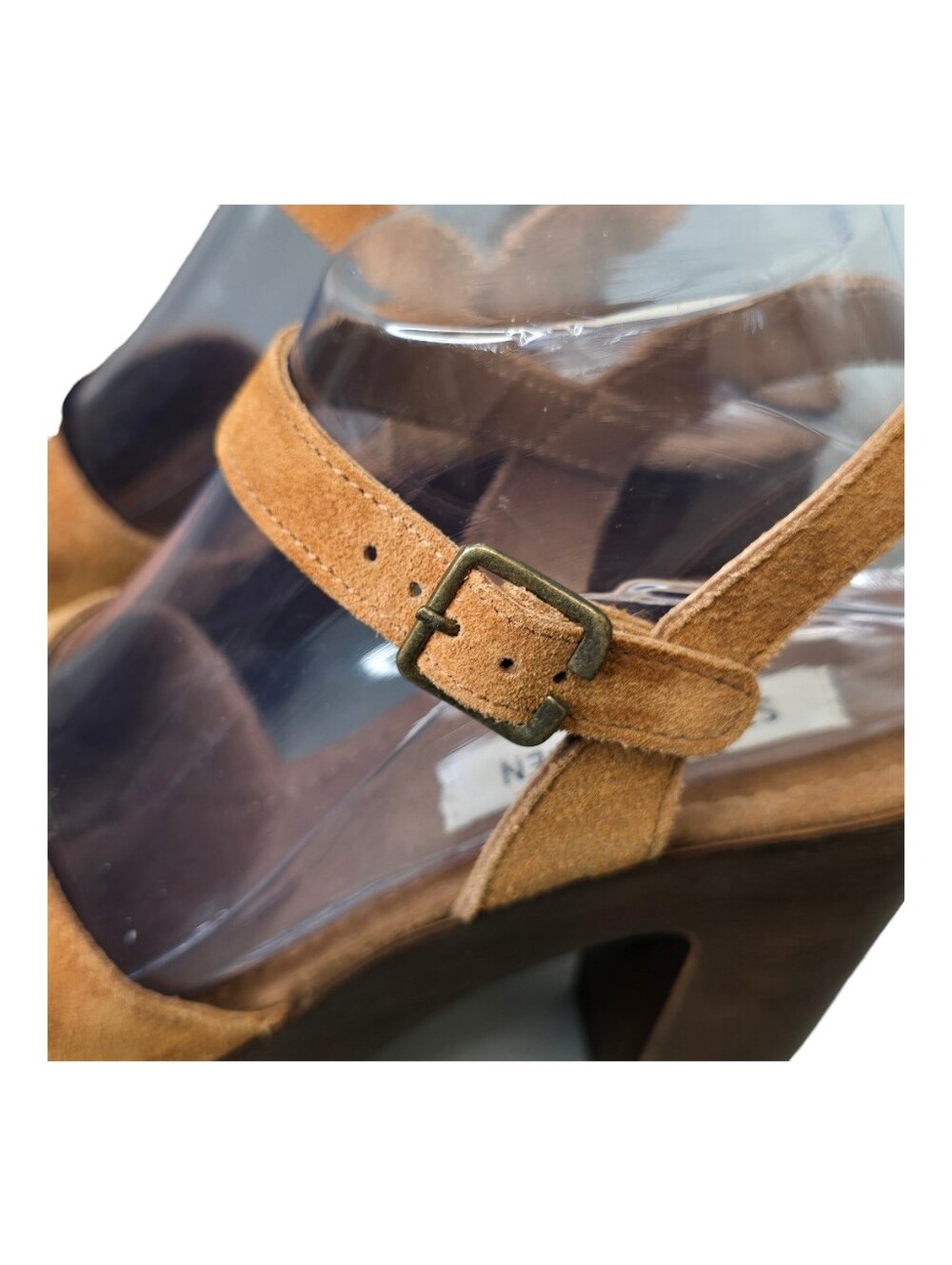 Steve Madden Women’s 8 Lulla Tan Suede Leather Platform Sandals - Picture 9 of 14